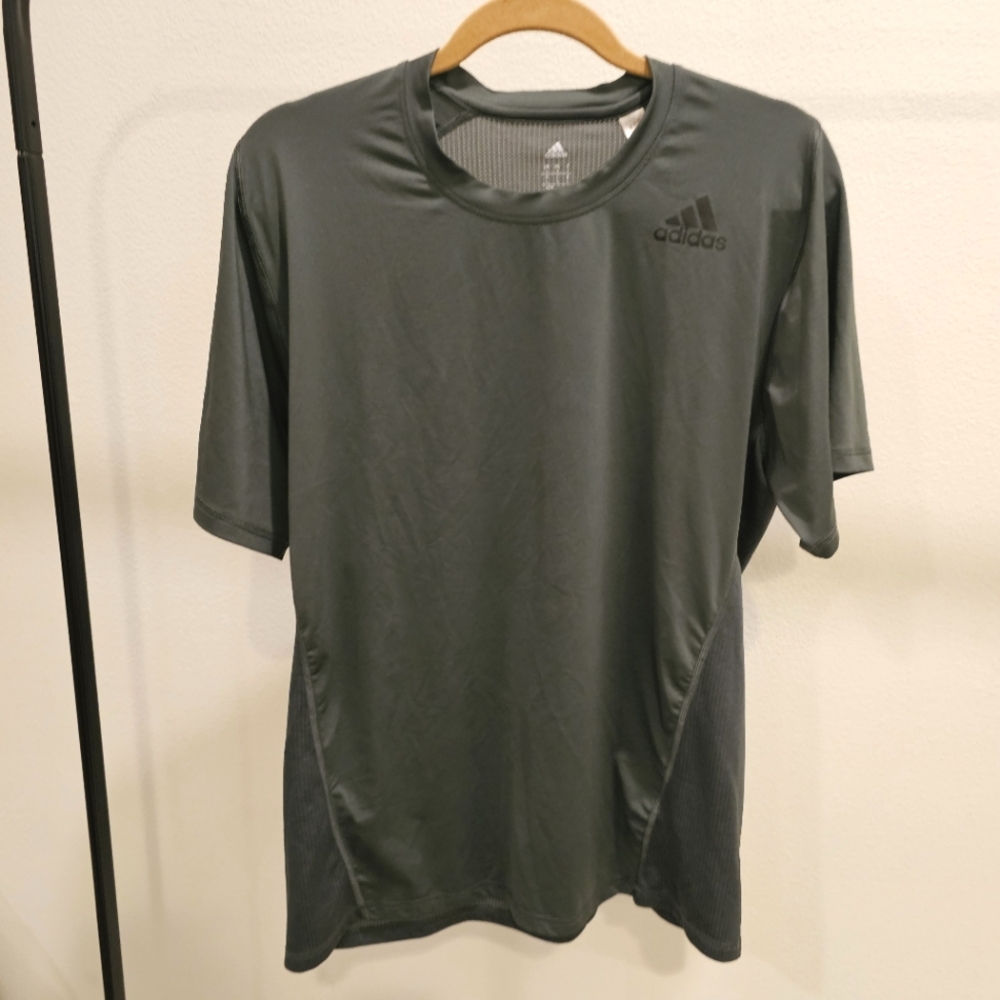 Adidas Men's Green Performance Shirt